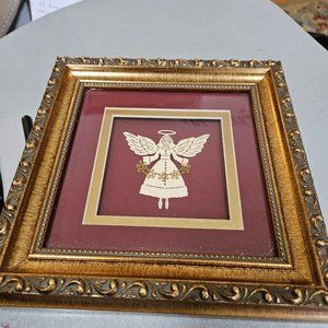 Cindy Jacobs framed ltd hand cut paper angel print numbered & marked.